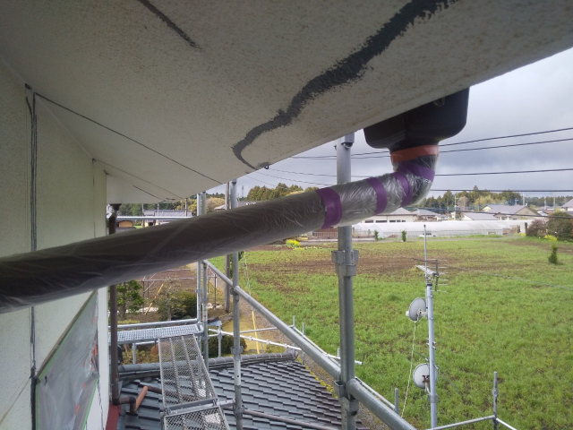 軒天クラック補修